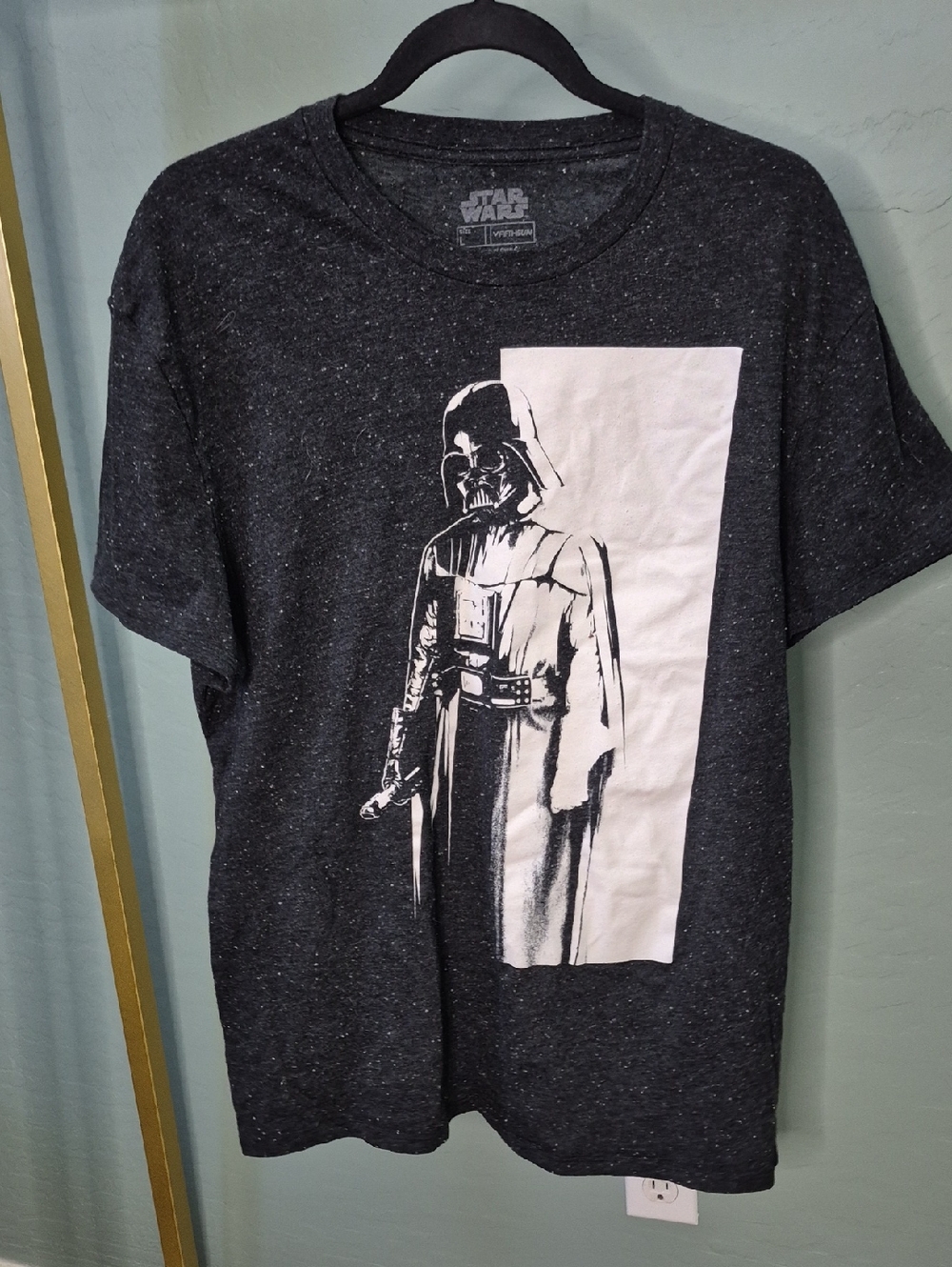 Star Wars Black Heather Darth Vader Silhouette Tee